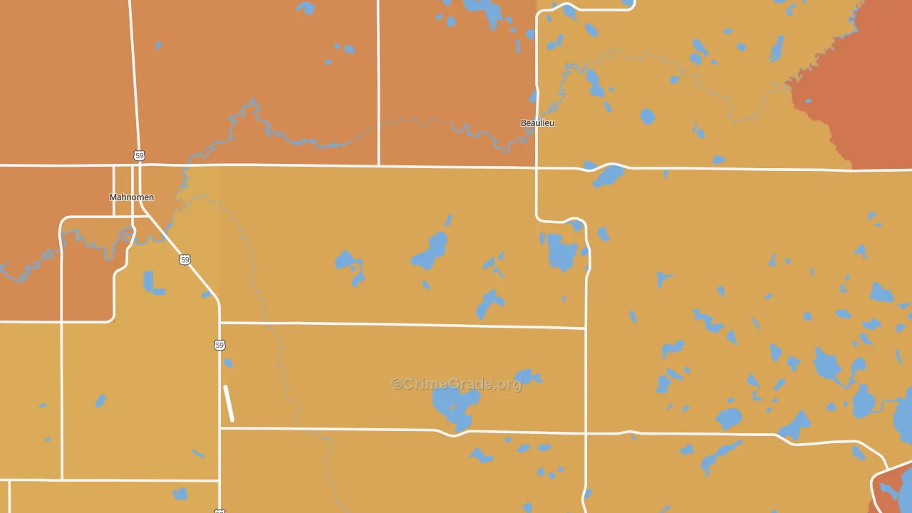 Mahnomen County, MN Map of Murder Rates