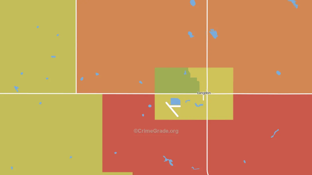 Maida, ND Map of Murder Rates