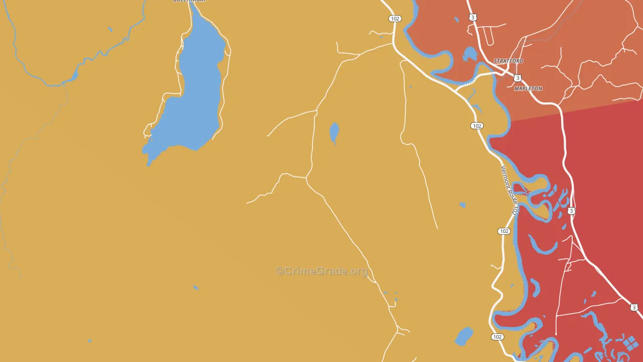 Maidstone, VT Map of Murder Rates
