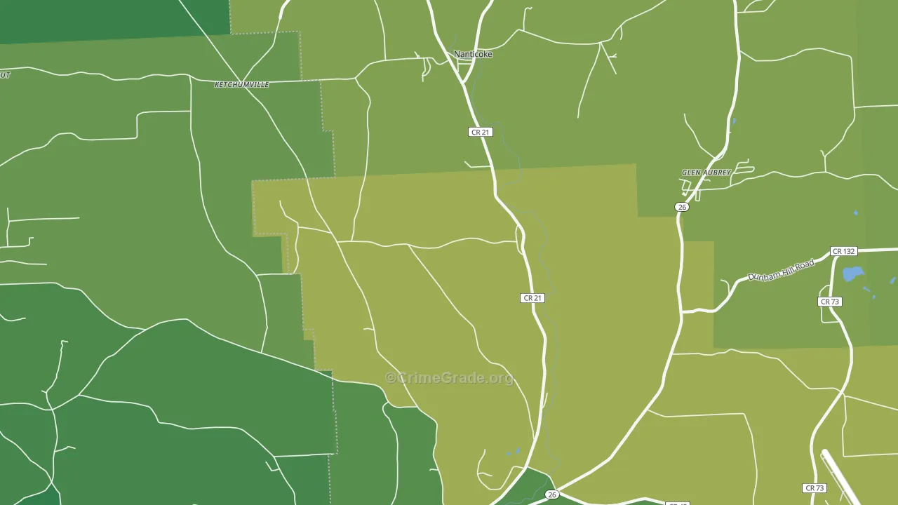Maine, NY Map of Murder Rates
