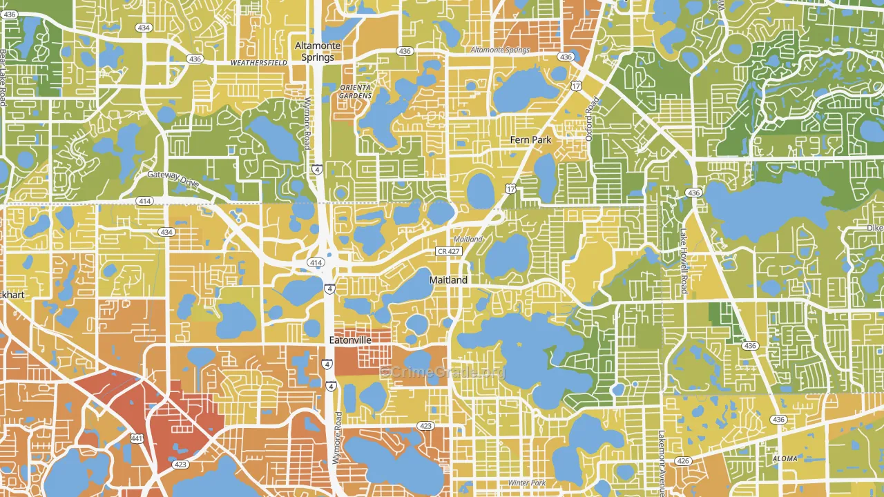 Maitland, FL Map of Murder Rates