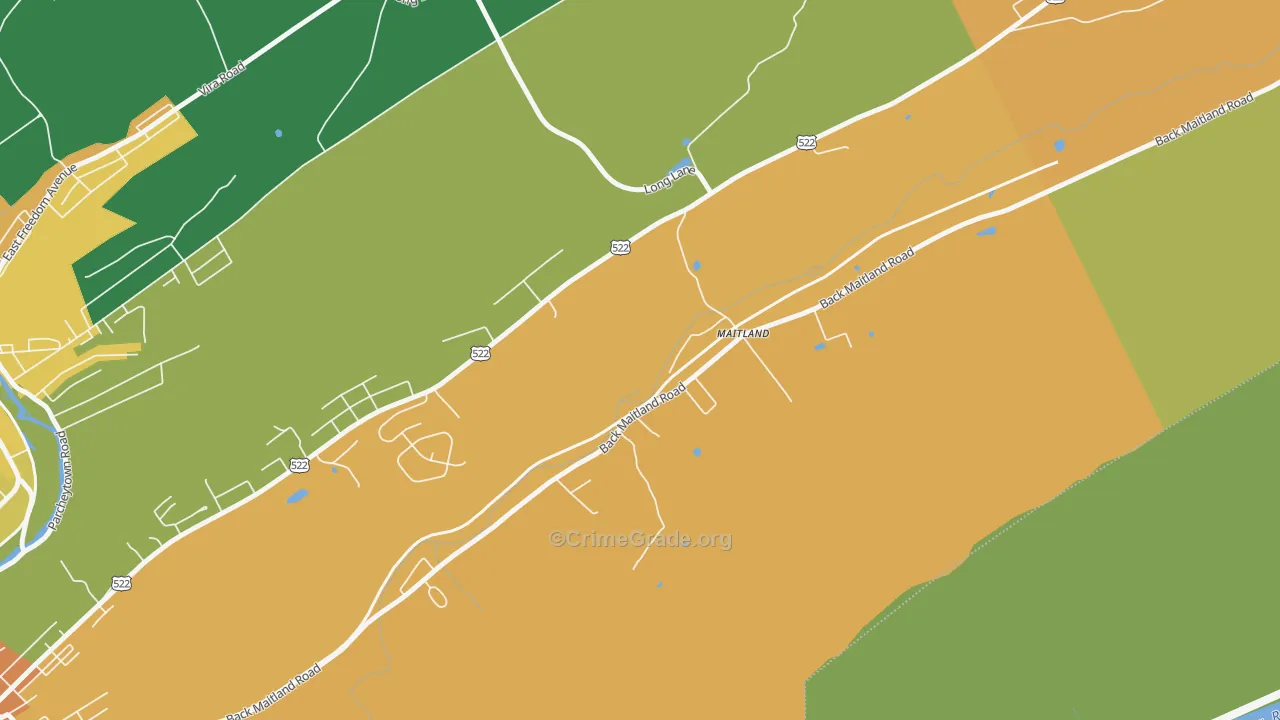 Maitland, PA Map of Murder Rates