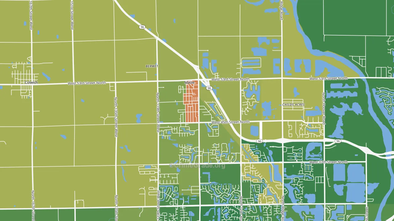 Maize, KS Map of Murder Rates