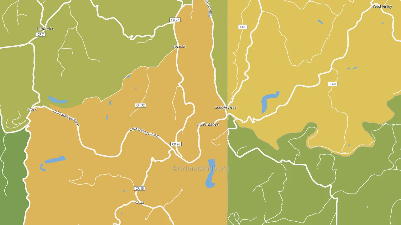 Majorsville, WV Map of Murder Rates