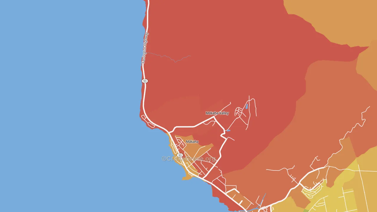 Makaha, HI Map of Murder Rates