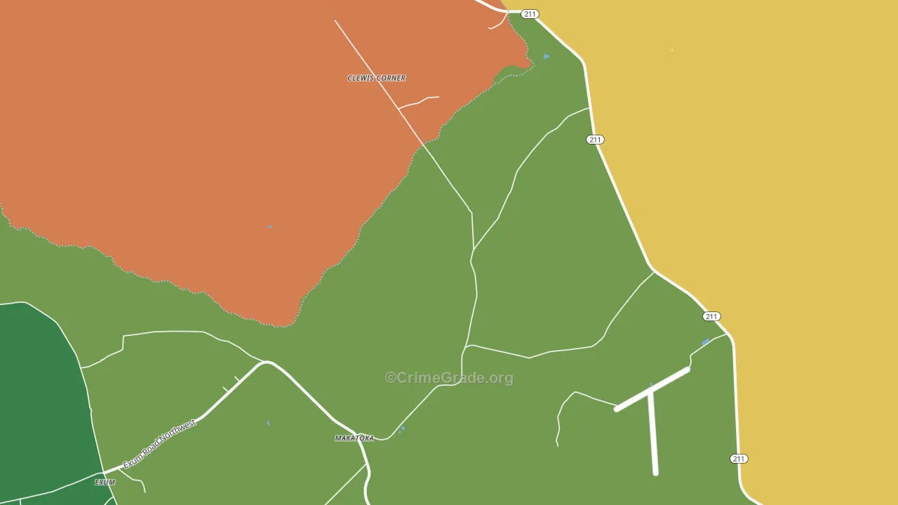 Makatoka, NC Map of Murder Rates