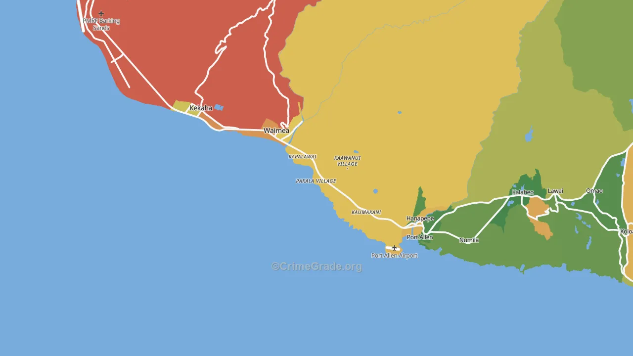 Makaweli, HI Map of Murder Rates
