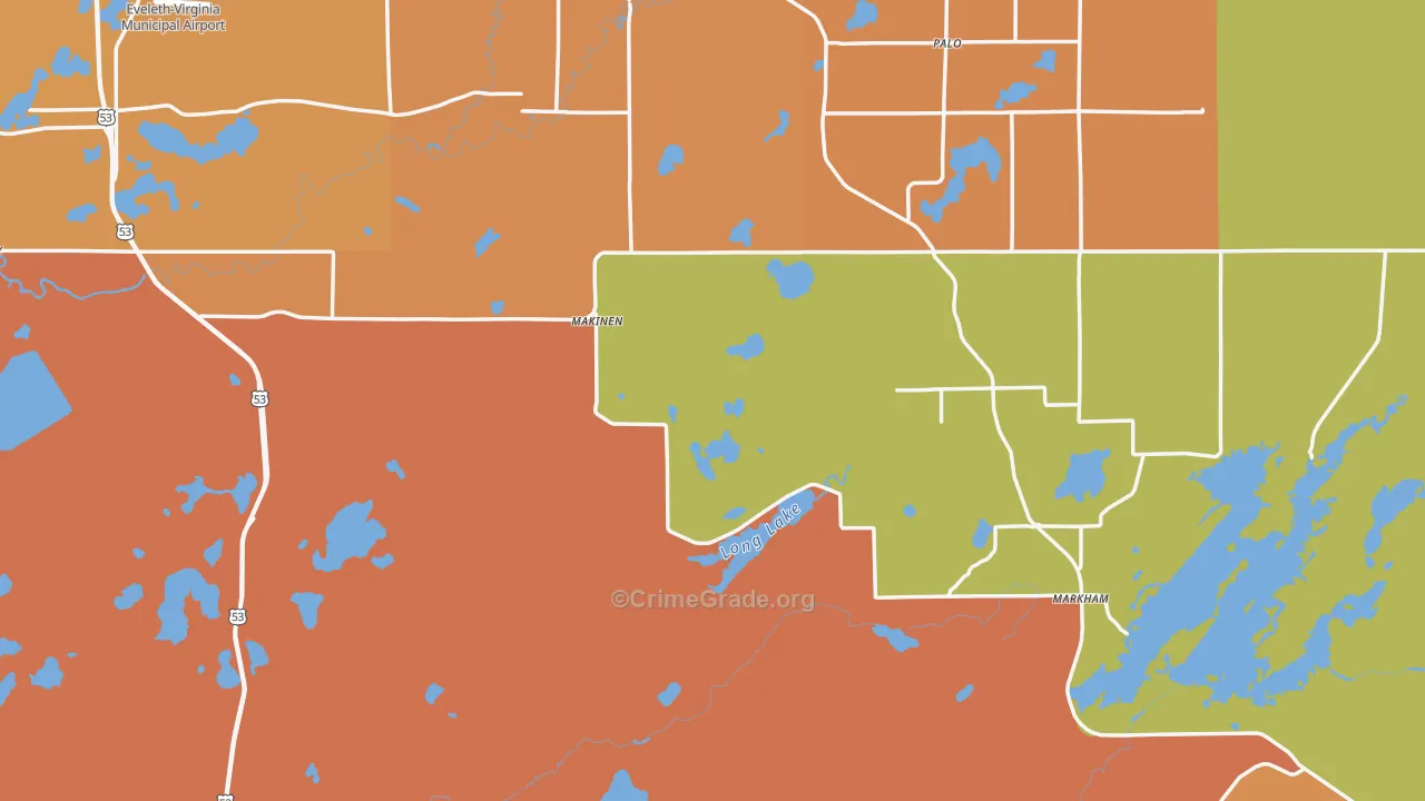 Makinen, MN Map of Murder Rates