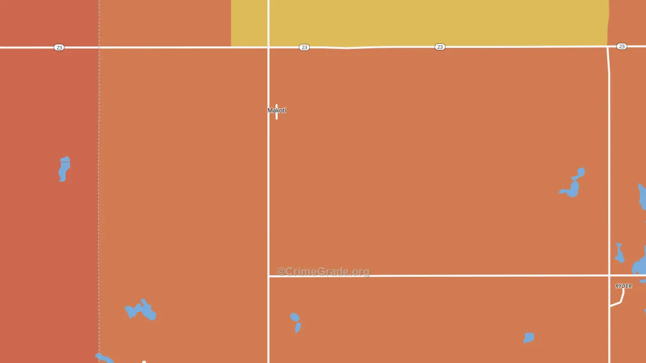 Makoti, ND Map of Murder Rates