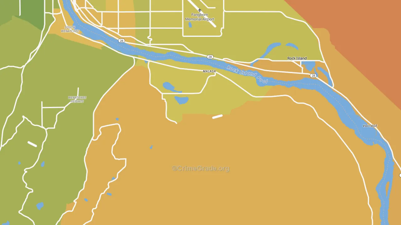 Malaga, WA Map of Murder Rates