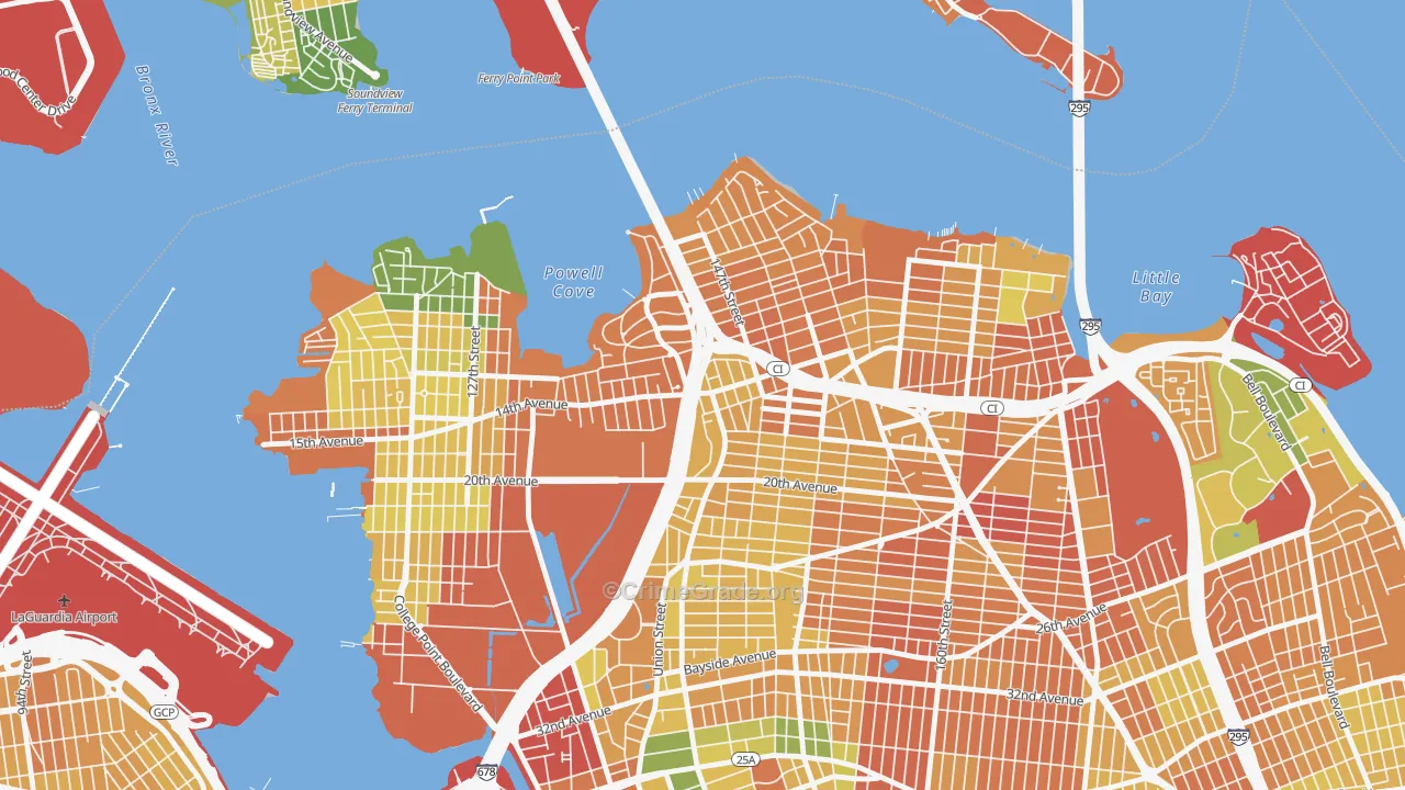Malba, Queens, NY Map of Murder Rates