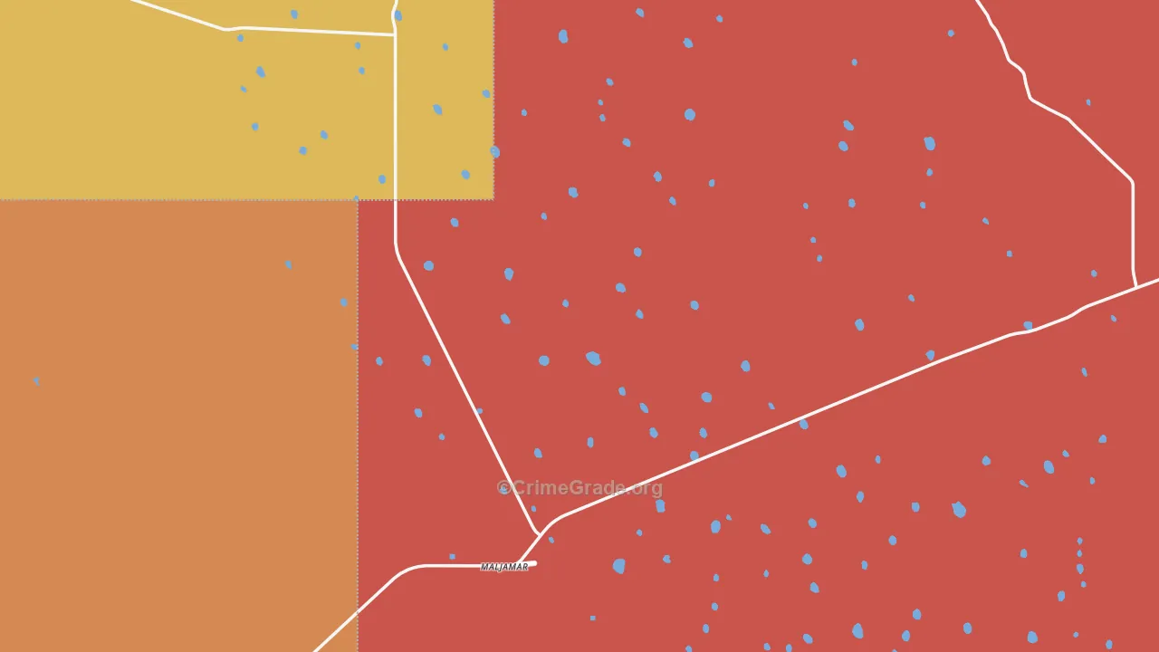 Maljamar, NM Map of Murder Rates