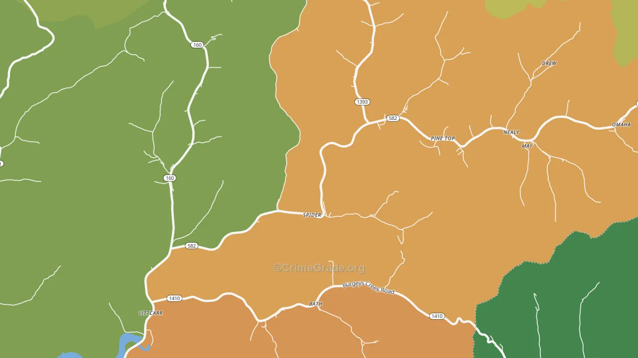 Mallie, KY Map of Murder Rates