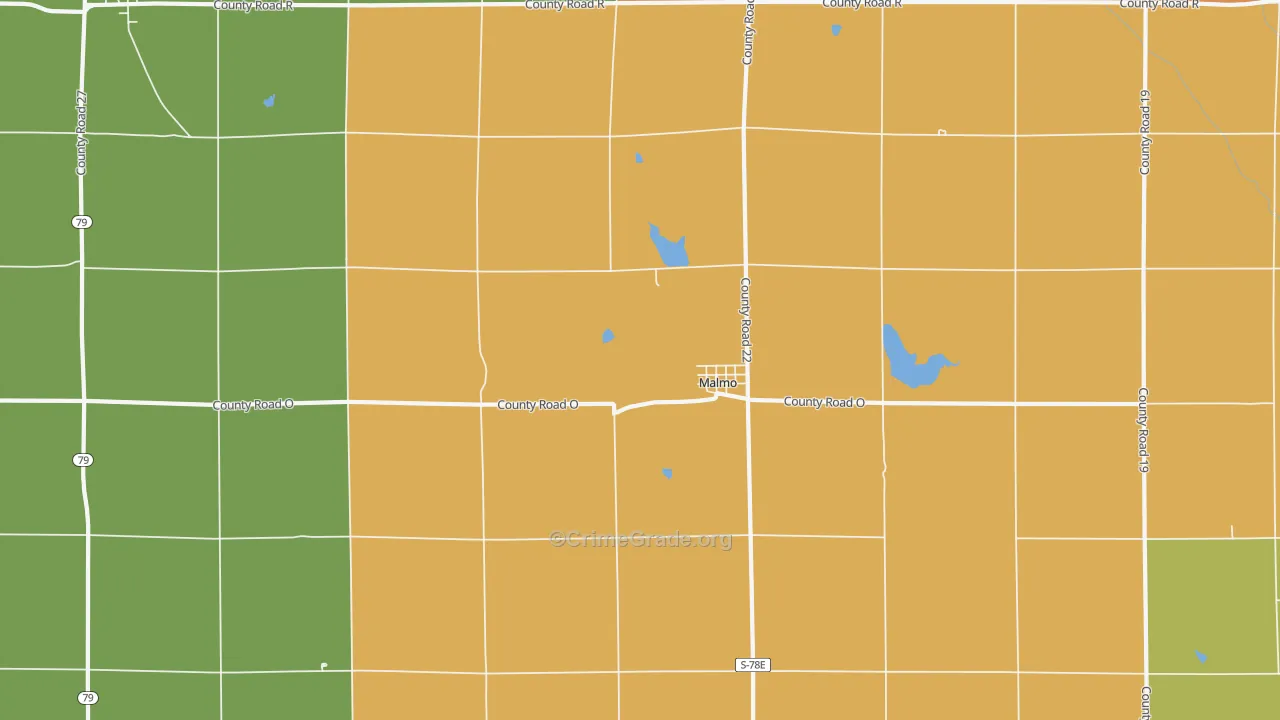 Malmo, NE Map of Murder Rates