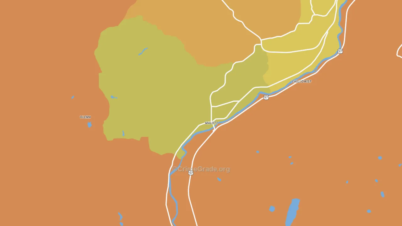 Malott, WA Map of Murder Rates