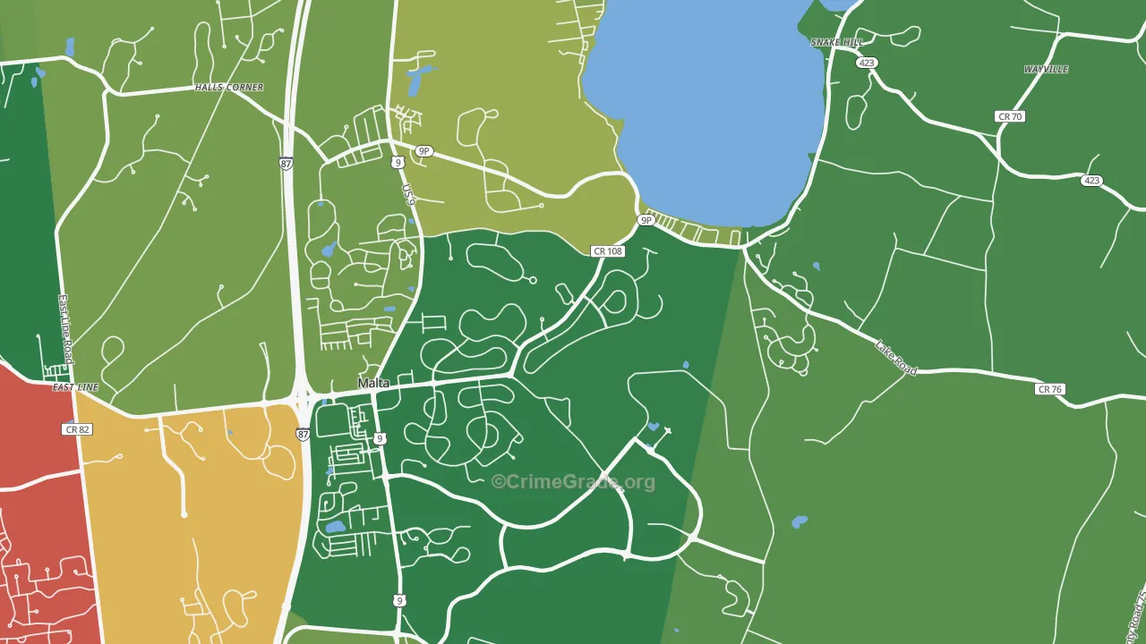 Malta, NY Map of Murder Rates