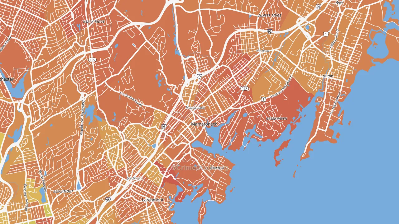 Mamaroneck, NY Map of Murder Rates