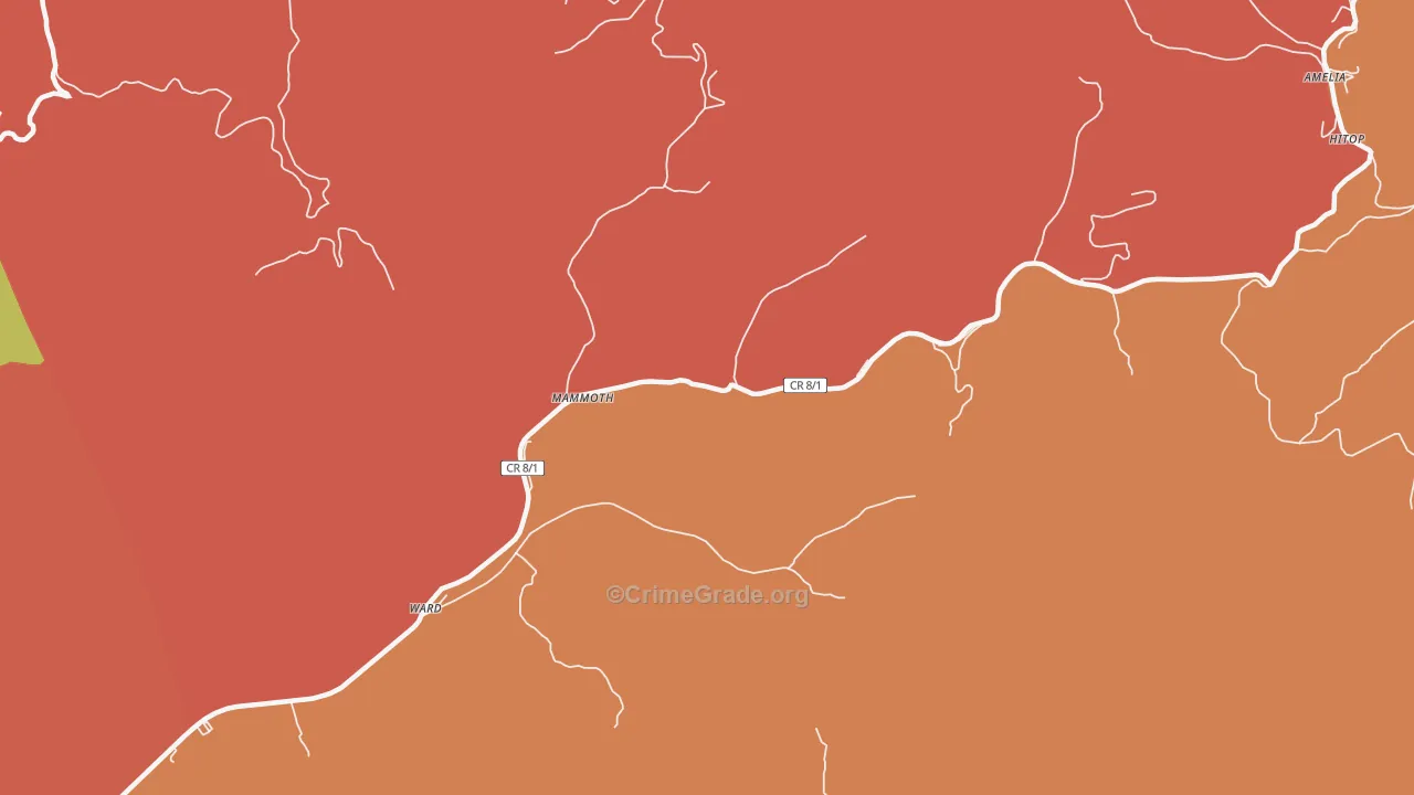 Mammoth, WV Map of Murder Rates