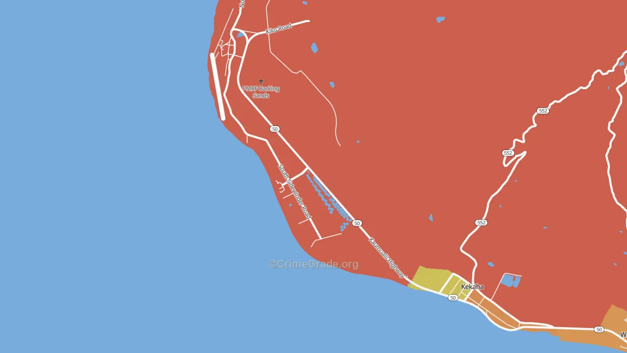 Mana, HI Map of Murder Rates