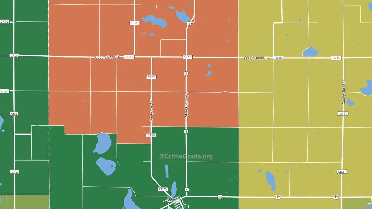 Manannah, MN Map of Murder Rates