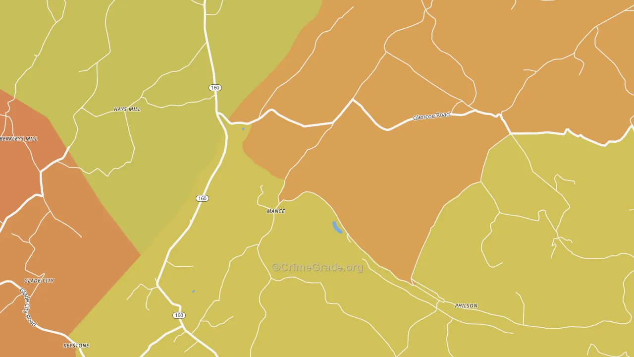 Mance, PA Map of Murder Rates