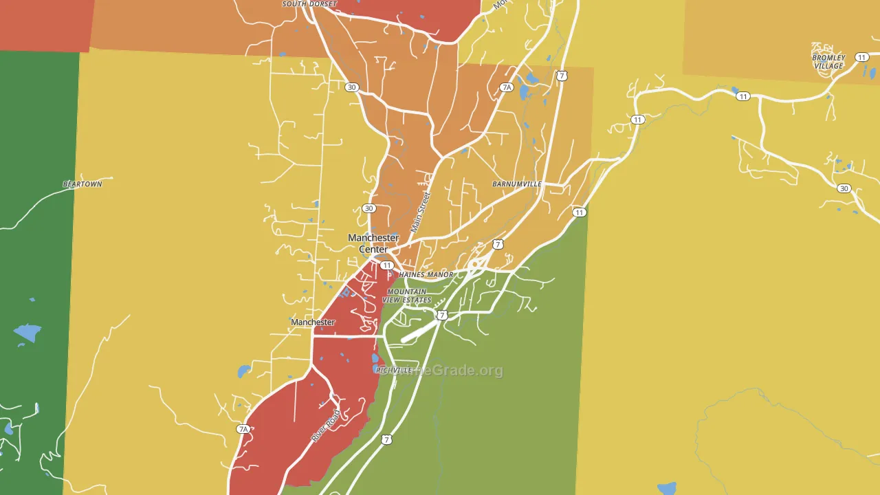 Manchester Center, VT Map of Murder Rates
