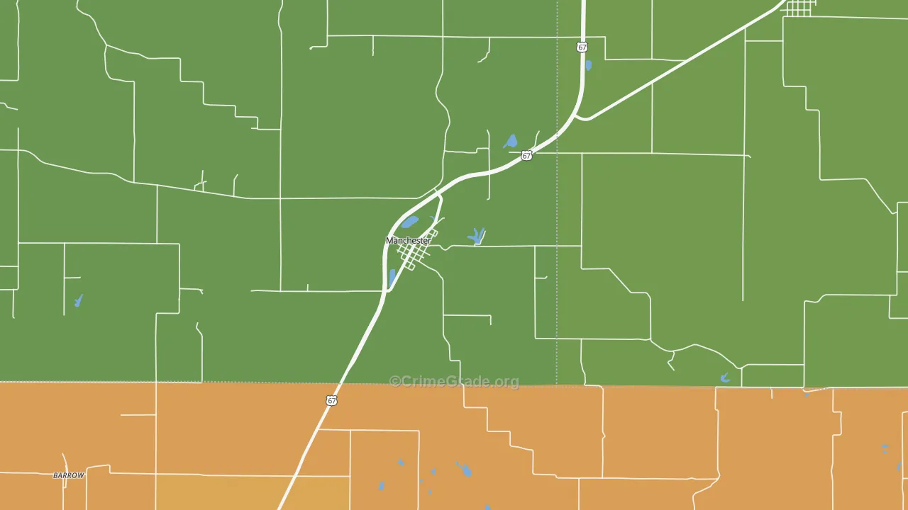 Manchester, IL Map of Murder Rates