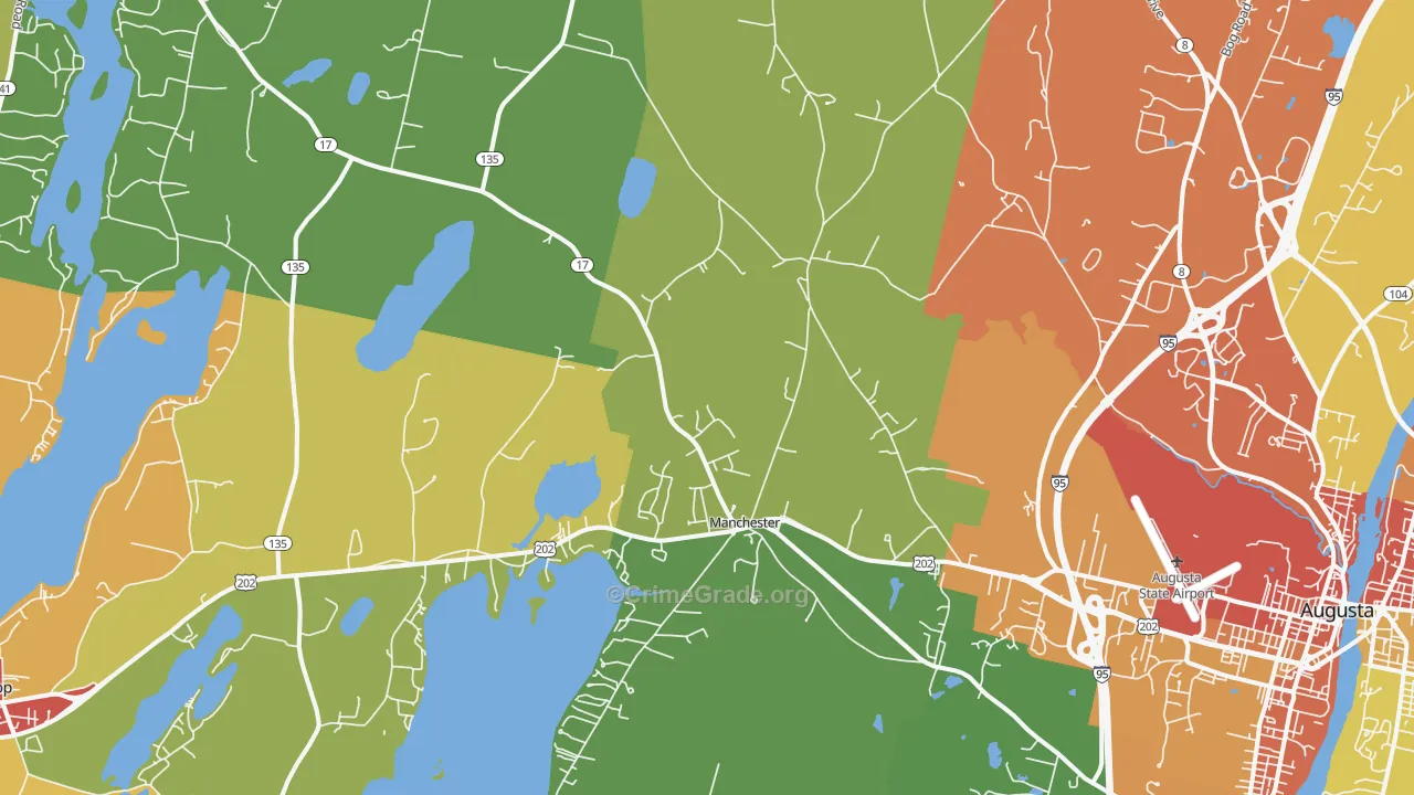 Manchester, ME Map of Murder Rates