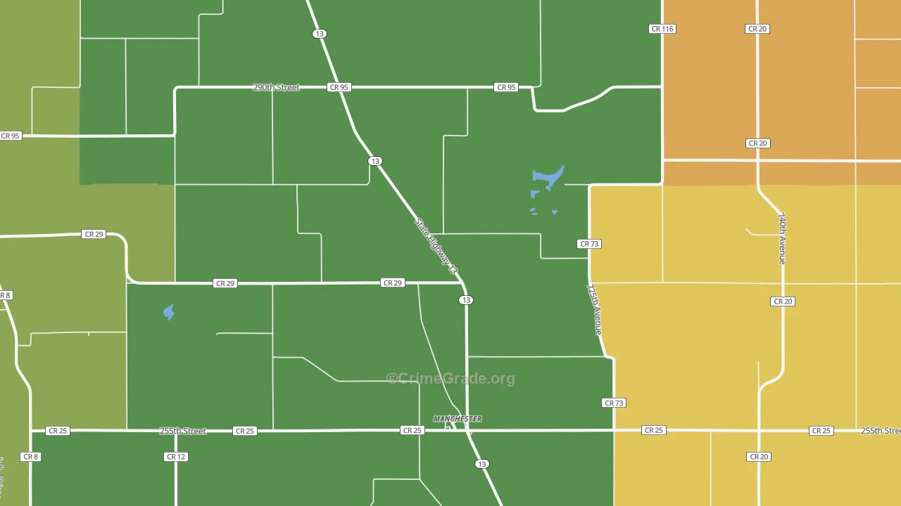 Manchester, MN Map of Murder Rates