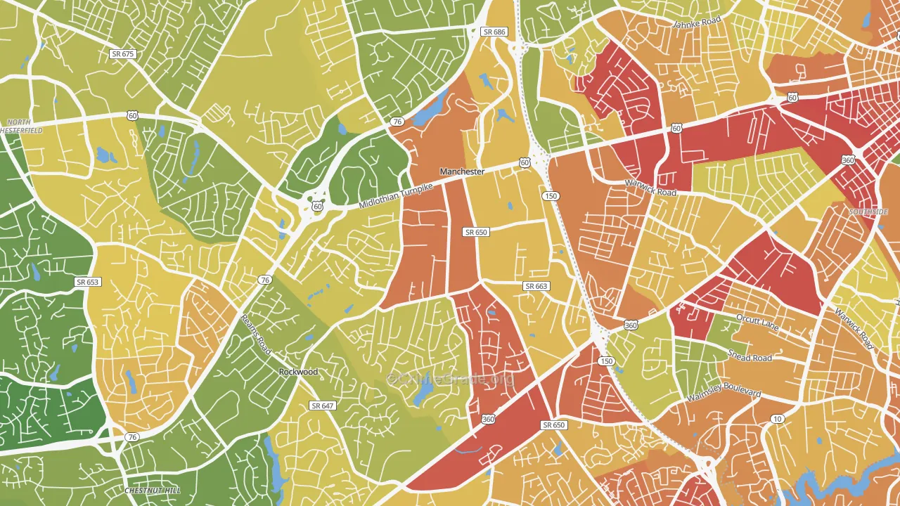 Manchester, VA Map of Murder Rates
