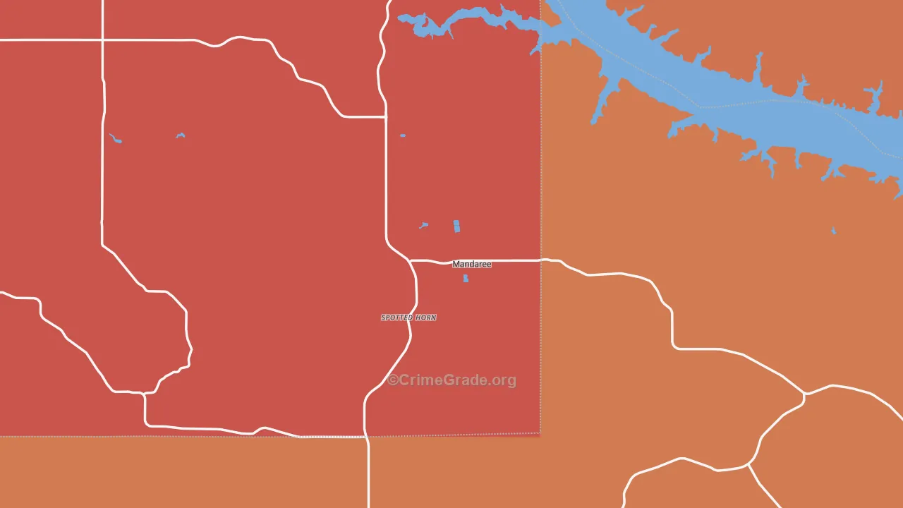 Mandaree, ND Map of Murder Rates