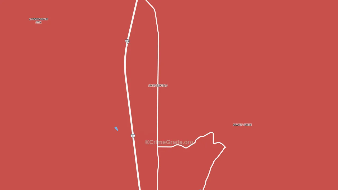Manderfield, UT Map of Murder Rates