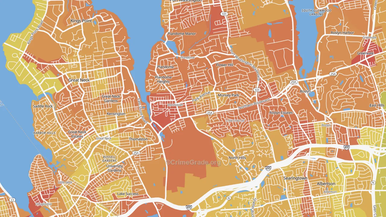 Manhasset, NY Map of Murder Rates