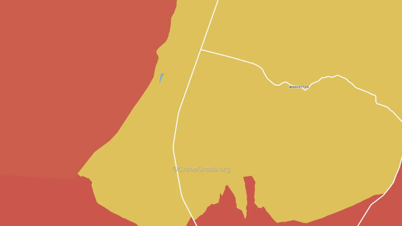 Manhattan, NV Map of Murder Rates