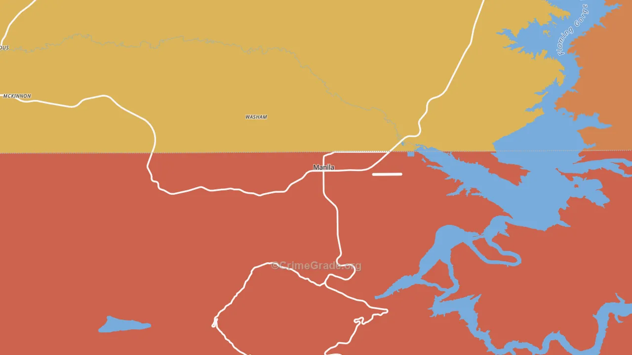 Manila, UT Map of Murder Rates