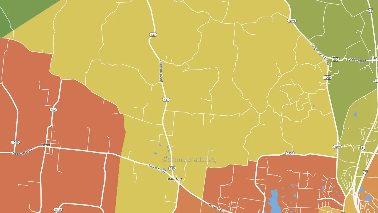 Manitou, KY Map of Murder Rates