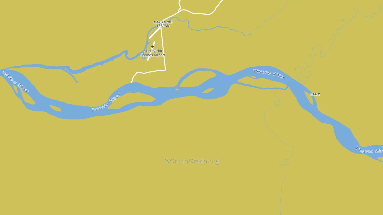 Manley Hot Springs, AK Map of Murder Rates