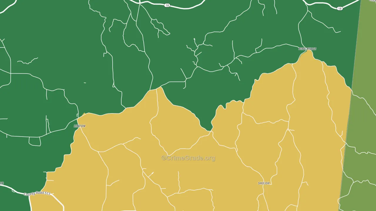 Mannassa, MS Map of Murder Rates