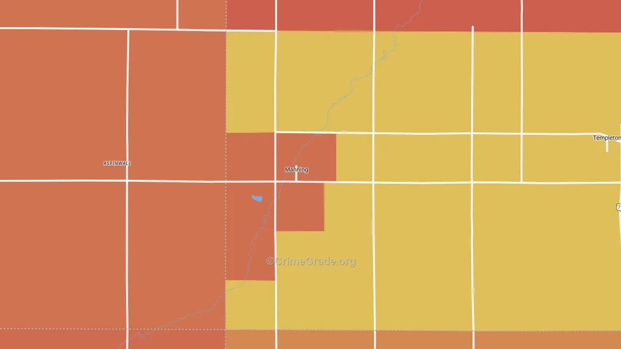 Manning, IA Map of Murder Rates