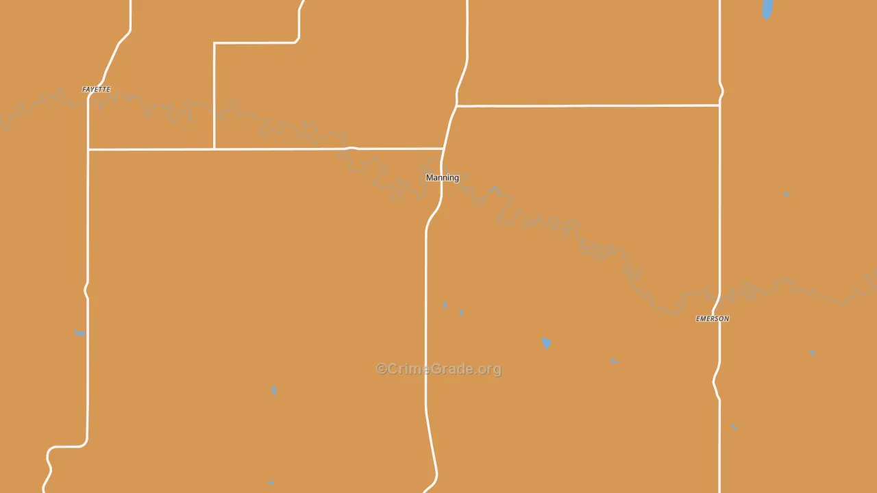 Manning, ND Map of Murder Rates