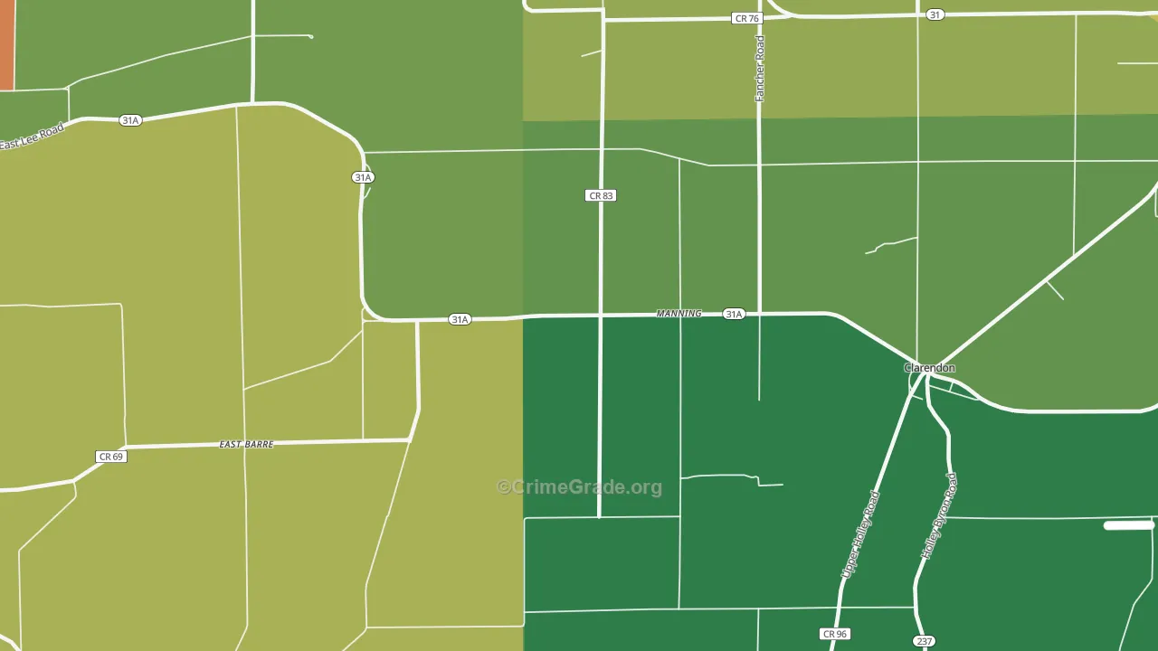 Manning, NY Map of Murder Rates