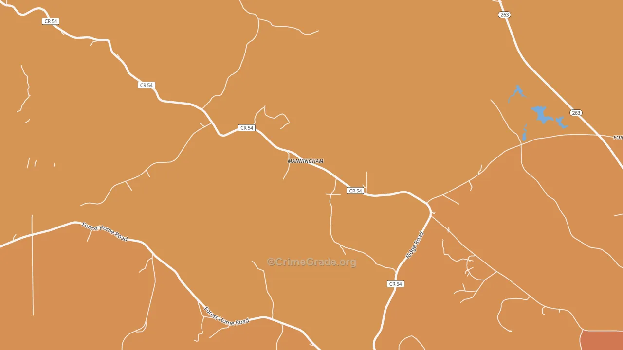 Manningham, AL Map of Murder Rates