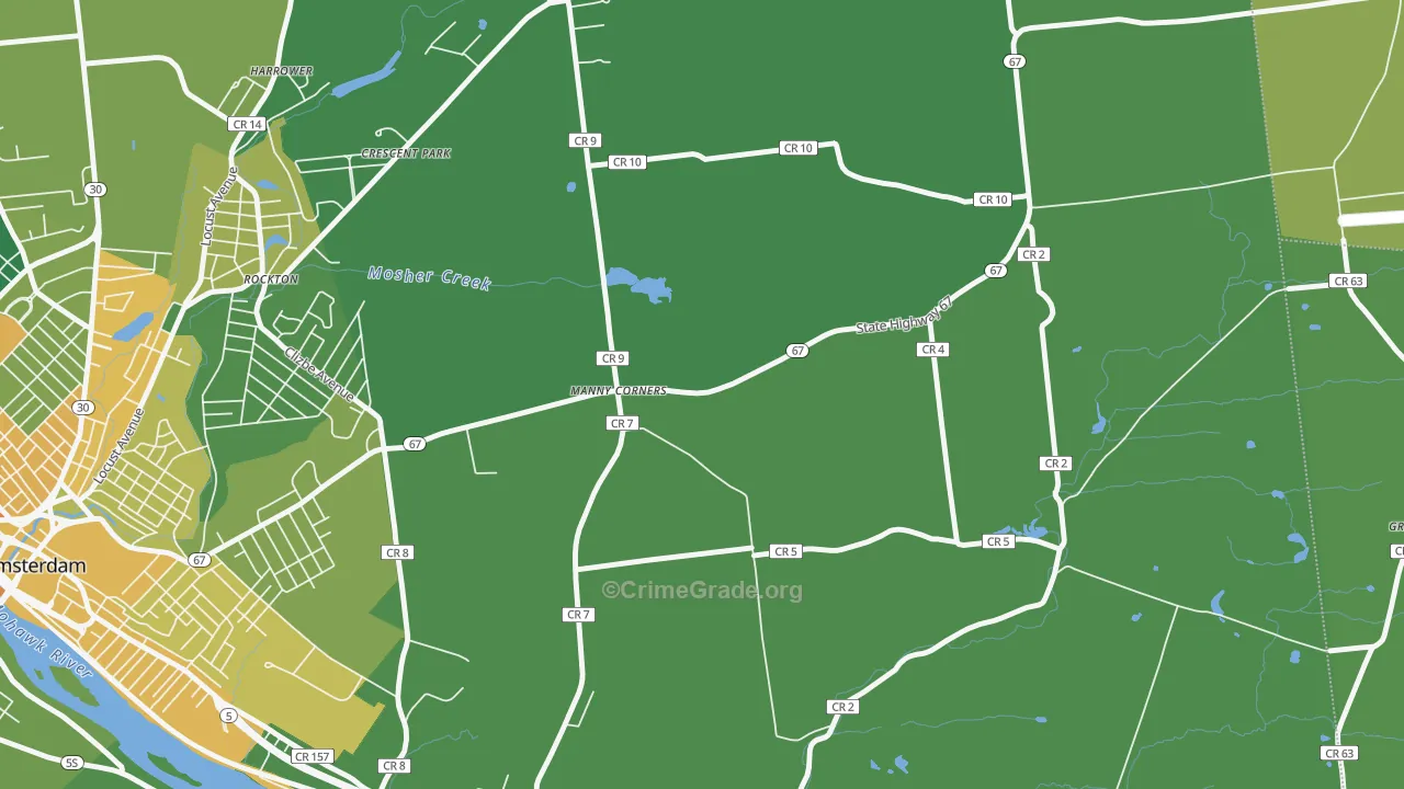 Manny Corners, NY Map of Murder Rates