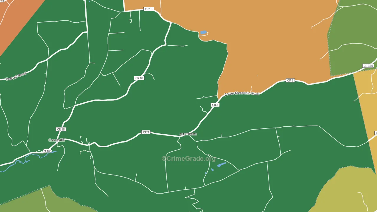 Manor Kill, NY Map of Murder Rates