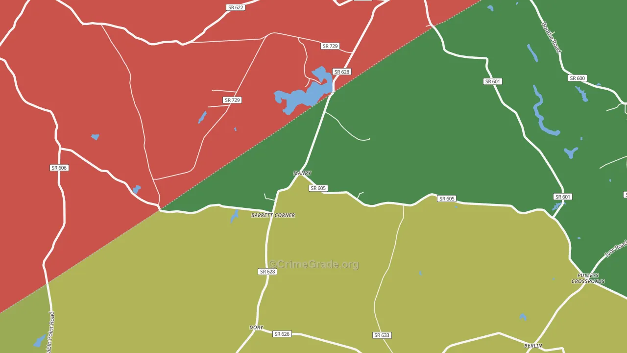 Manry, VA Map of Murder Rates