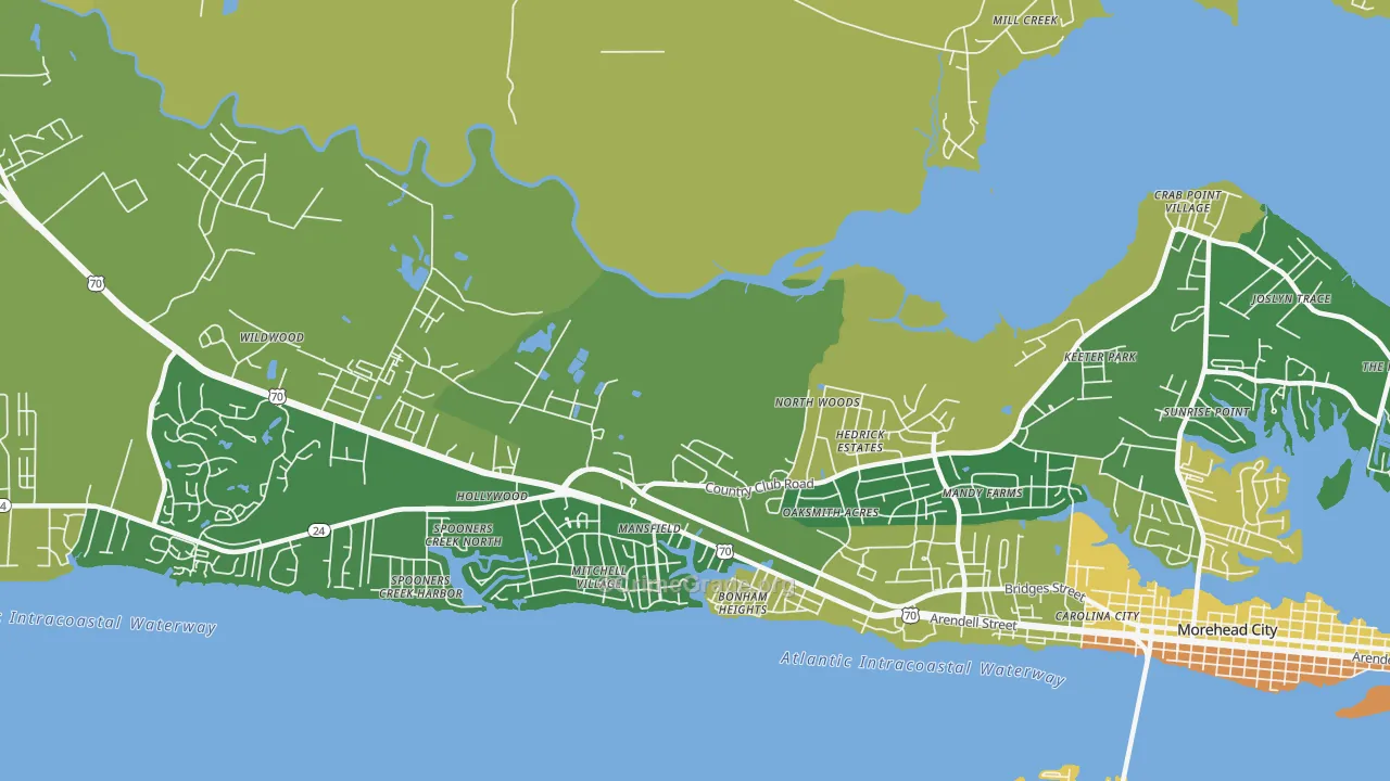 Mansfield, NC Map of Murder Rates