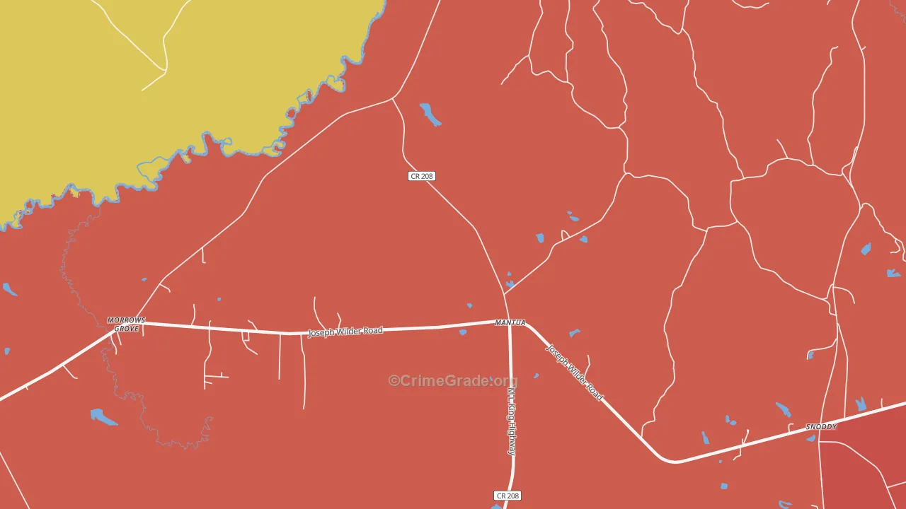 Mantua, AL Map of Murder Rates