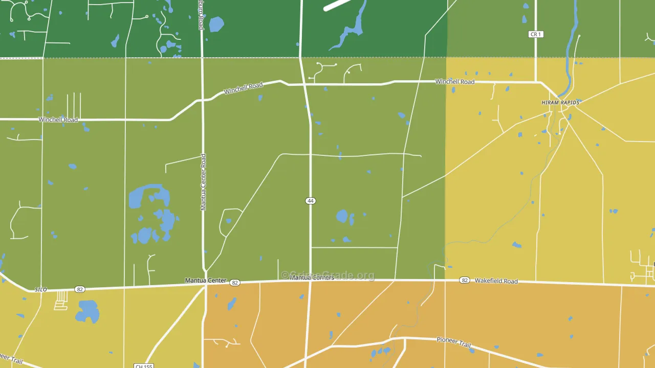 Mantua Corners, OH Map of Murder Rates