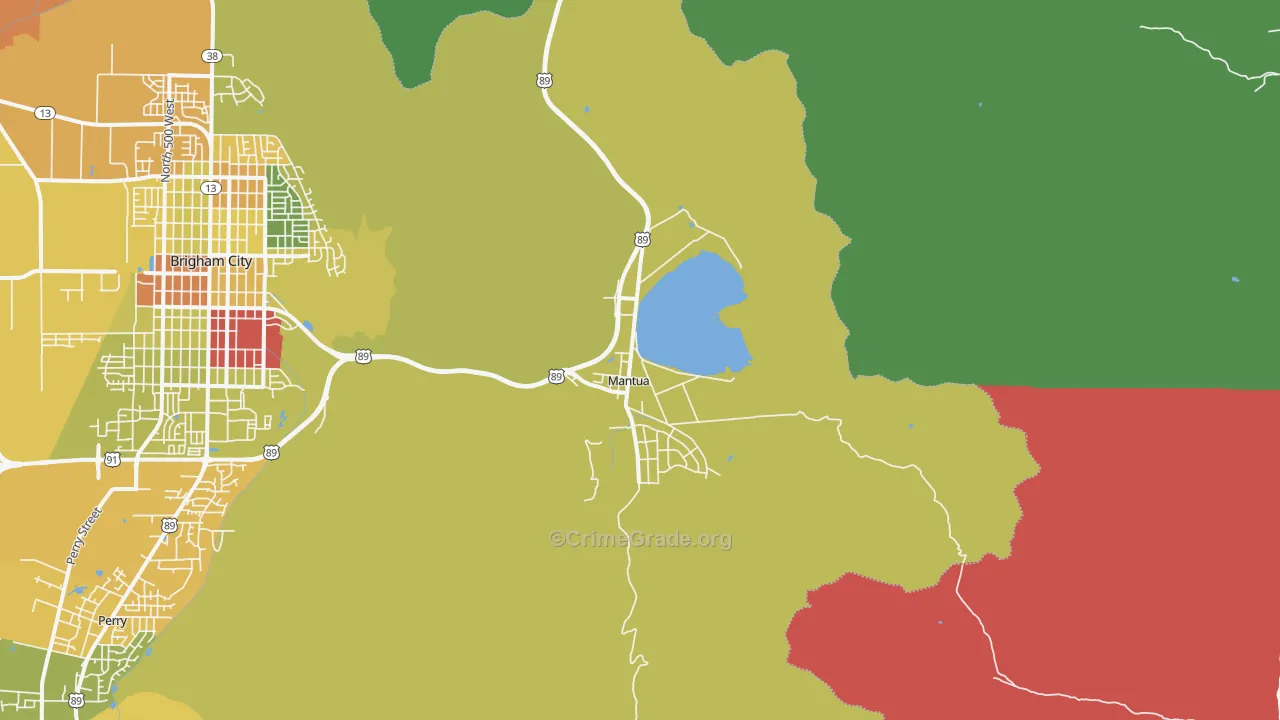 Mantua, UT Map of Murder Rates