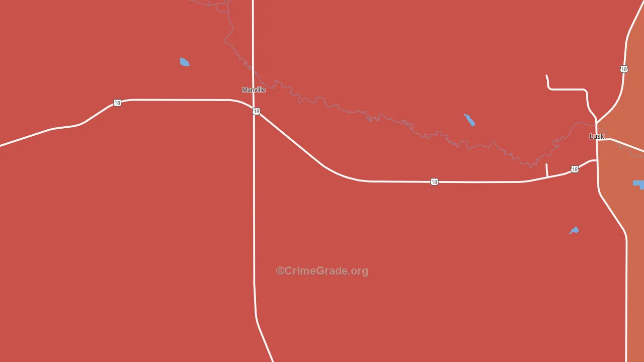Manville, WY Map of Murder Rates